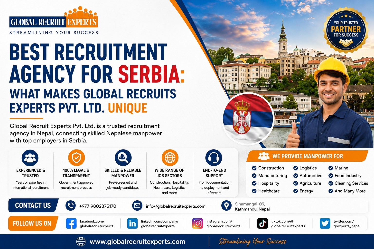 Best Recruitment Agency for Serbia from Nepal