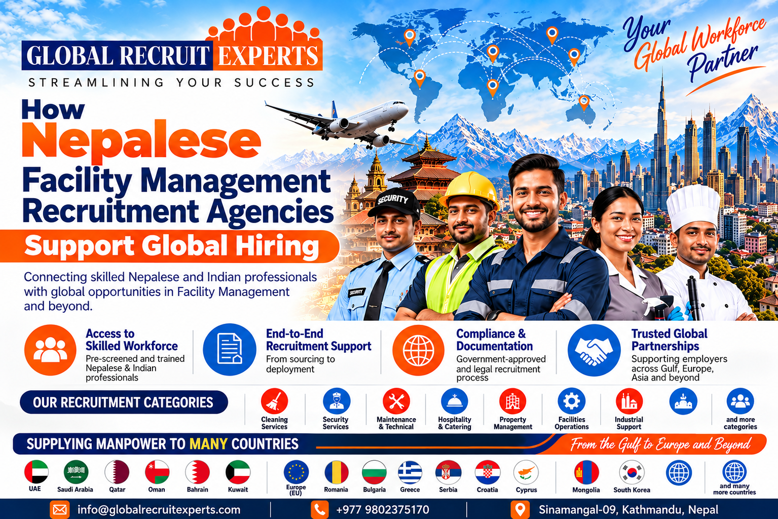 Facility Management Recruitment Agency in Nepal and India