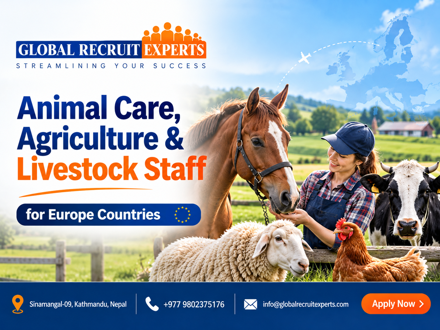 Hire Experienced Animal Care, Agriculture, and Livestock Staff