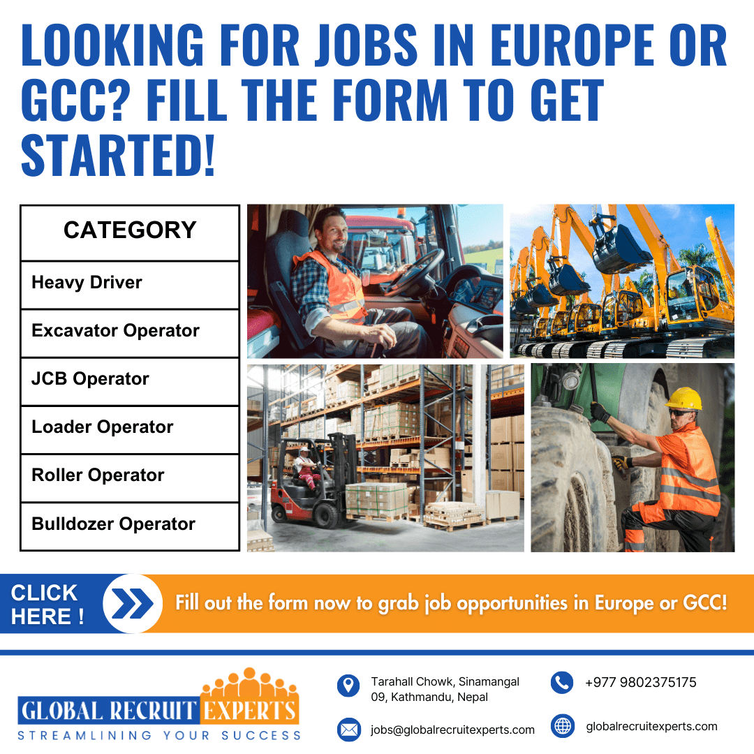 Global Recruit Experts Job Alert Heavy Driver