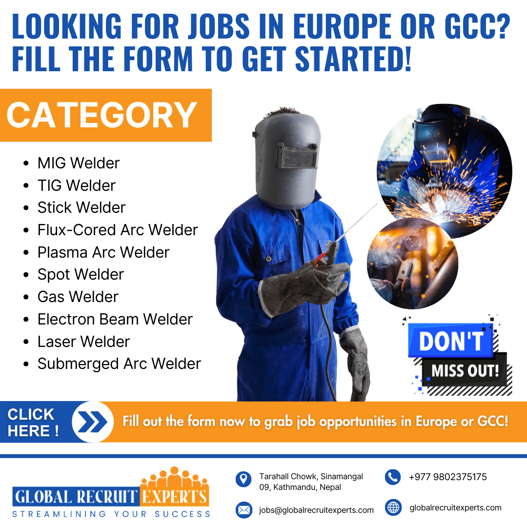 Global Recruit Experts Job Alert Welder