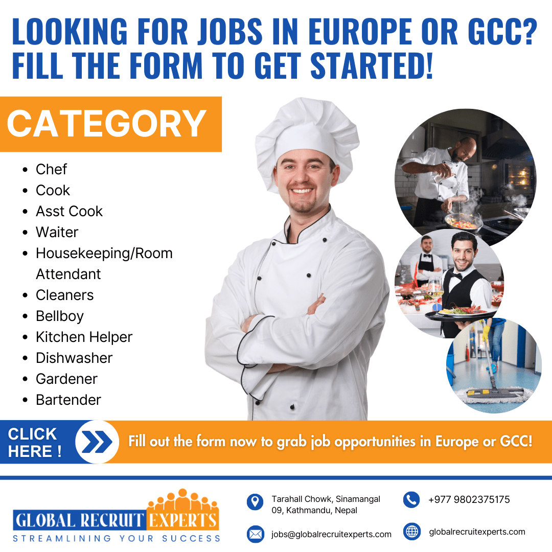 Global Recruit Experts Job Alert Chef